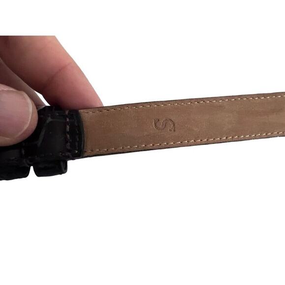 Small WCM New York Croc Brown Italian Calfskin Women's Belt USA - Picture 5 of 8